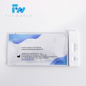 Ferritin Rapid Test Device (whole blood/serum/plasma) Ferritin Rapid Test Device (whole blood/serum/plasma)